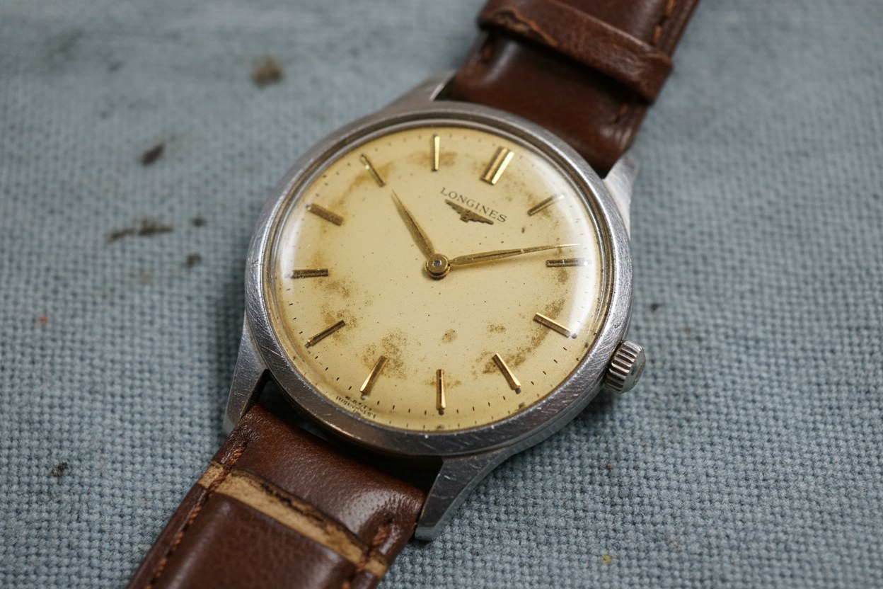 Longines kol saati — restorasyon öncesi